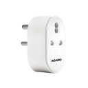 AGARO Regency 16A Wi-Fi Smart Plug with Energy Watch & App Control, XS with Alexa & Asistan, Voice Control for Geyser, AC & Other Heavy Noodles, Timer & Scheduling, White