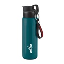 MILTON Maverick 600 Paslanmaz Çelik Su Şişe, Leakproof Lid, Single Walled, ISI Okul için Onaylandım Office, Gym I 620 ml, Teal Blue