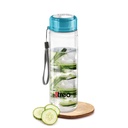 Treo By Milton Hector Glass Şişe 1000 ml I Leak Kanıt I Premium Glass I Food Grade-Bpa Free Material I Odour Support I Easy to carry I Perfect for Home, Office, Blue Blue