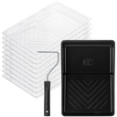Bates- 6 Perfect Paint Roller Tray Set, 12 adet Siyah Plastik Paint Tray Kit