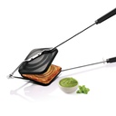 MILTON Pro, Non-Stick Alüminyum Sandviç Gaz Toaster, 14 cm, Sandviç Maker, Sandviç Griller, Heat-Resistant Bakelite Tut, Gas Uyumlu, PFOA Free, Black