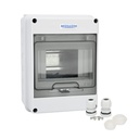 MOLLOM DIN Rail Circuit Breaker Distribution Protection Box with ABS şeffaf Cover, IP66 Water for Closed Wall Circuit Breaker 5 Way