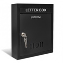 Plantex Letter Box/GI Steel Post Box/Suggestion Box for Office Use with Key Lock / Letter Box for Home door/Mail Box (Black) - Wall Mount - A4 Boyut