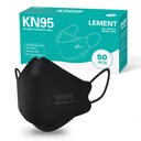 LEMENT KN95 Face Masks,50 PCS Breathable Black Dust Maske For Adult,genager