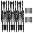 Transfer Art Black Gel Pens, 48 Pack(20 Pens with 28 Refills) Retractable Medium Point Rollerball Gel Ink Pens Smooth Writing with Comfortable bubble for Office School Home Work