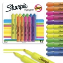 Sharpie Tank Highlighters, Assorted Colors, Chisel Tip, Back to School Essentials, Teacher & Office Materials, Smear-Resistant, 12Pack