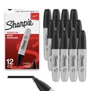 Sharpie Sürekli Markers, Chisel Tip, Black, 12 Kont - Ev, Okul, Ofis Malzemeleri