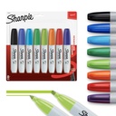 Sharpie Sürekli Chisel Tip Marker Set, Ahşap, Plastik ve Daha Fazla, 8 Kont