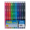PILOT FriXion Clicker Gel Ink Pens 0.7mm, Assorted Colors, 10Pack