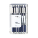 TUL Gel Pens, Retractable, Medium Point, 0.7 mm, Gray Luna, Blue Ink, 12 Paket