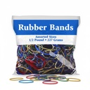BAZIC Kauçuk Bands Assorted, 227g/0.5 lbs, Multicolor