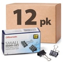 Officemate Small Binder Clips, Black, 12 Kutu 1 Dozen Her (144 Toplam) (99020)