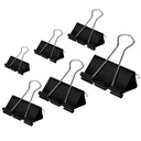 DSTELIN Binder Clips Paper Clamps Assorted Dimensions 100 Count (Black), X Büyük, Büyük, Orta, Küçük, X Küçük ve Mikro, Bir Paketteki 6 Boyut, Farklı Kullanım ihtiyaçlarınızla tanışın.
