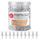 Push Pins 600 Kont, Standard Cleartori Tacks Steel Point ve Clear Plastik Head