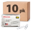 Officemate Premium #1 Paper Clips, 1.000 Paper Clips (Her 100 Kutu) (99916) , Silver