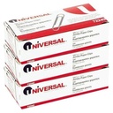 Universal Nonskid Paper Clips, Wire, Jumbo, Silver-100 ct, 3 pkk