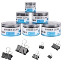 EFOK 208 PCS Binder Clips Paper Clamps Assorted Dimensions Black Metal Bulk Clip