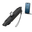 Portronics 240W Dockpin Type C to Type C Adaptör with in built Stand, Smart E-Marker Chipset, Pocket-Sized©, Compact Cable-Free Design, Uyumlu Laptoplar, telefonlar, Tabletler (Black)