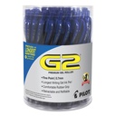 Pilot G2 Premium Gel Pen Convenience Pack, Retractable, Fine 0.7 mm, Blue Ink, Blue Luna, 36/Pack