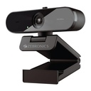 Zebronics FHD USB Webcam, 30FPS, 2P2G Lens, 2.0MP CMOS Sensör, Auto-White Balance, Auto-Exposure, Privacy Shutter, built-in Mic, for Teams, FaceTime, PC/Laptop (Live Pro)