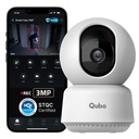 Qubo Smart Cam 360° 3MP | No SD Card Required, Records Directly on Cloud | 2026 Edition - Hero Group | STQC sertifikalı | AI Person Tespit | Intruder Alarm | Night Vision | Two-Way Talk