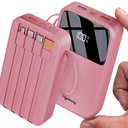 Lifelong Electronics 20000mAh 22.5W Hızlı Şarj Gücü | 4 Kablolar Atalandı - Tip A + Tip B + Tip C + Lightning | Yeni & Eski Cihazlar için | 4 Ports kullanılabilir
