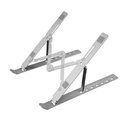 Zebronics NS2000 Plus Laptop Stand, 17-Inch Laptoplarına Destek, 5 kg Yük Kapasitesi, 7Level Atıcı Yükseklik, Ergonomik Tasarım, Anti-Slip Silikon Pads (Silver)