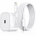 20W SuperFast Adaptör Cihazı & Kablo (Apple-MFi sertifikalı) iPhone 14/14Plus/14Pro/14Promax 13/13Pro/13Promax 12/12Pro/12/11/X/Xr Series (Beyaz)
