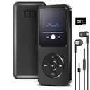 16GB Mini MP3 Music Player with Bluetooth 5.4, HiFi Lostless Sound, Video Playback, Voice Recorder, FM Radio, E-Book Reader ve Loudspeaker | Expandable up to 128GB (Black)
