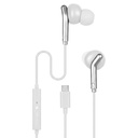 Zebronics Type-C Wired Earphones, in-Line MIC, Deep Bass, 1.2m Cable, 10mm Neodymium Sürücü, Işık Ağırlık, In-Ear Design, Uyumlu Mobile, Tablet, Laptop (Bro C, White)