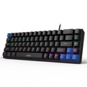 EvoFox Katana S Mini Kablolu Mekanik Klavye | Hot-Swappable Silent Red Anahtarlar | 68-Key Compact Layout | Vivid Rainbow Backlighting | 1000Hz Anketing Rate, All Keys Anti-G hosting (Black)