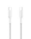 Belkin Apple USB-C'yi USB-C Braided Maske Kablo 1M | Hızlı Şarj Kablo | Type C Şarj Kablosu iPhone 17, 16, Galaxy S25, Pixel 9, MacBook, iPad Pro | 2 Yıl Garanti | White