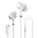 Kratos Tune V5 C Type Earphones Wired, Deep Bass Drives Earphone, Inline Control Type c Earphones with Volume Control, Metallic c pin Earphones