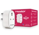 HomeMate WiFi Smart Plug Use 16A ( 1), Enerji İzleme ile, Alexa ile çalışır, Asistan ve Siri (Type D - 16A, Pack of 1)