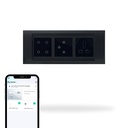 Aziot 6 Modül Anahtar Kurulu Plakları | Smart 4 Touch, Fan Touch SW & Use (Glass Final) | WiFi + BLE |, Alexa & Siri (Black)