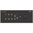 i380 6 modüler Smart Wifi Switch Board ile 4 Switch,1 Fan,1 Use, C & A type USB şarj portu| App Control, Voice- kontrollü Alexa, G. Home, G. Asistan-D.Grey