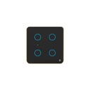 HomeMate Smart Switch Board: 4 x Switch Modül (Black, Pack of 1) | No Hub Gerekli | Alexa ile Uyumlu, Asistan & Siri