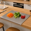 Nestasia paslanmaz Steel Counter Top Chopping Board (41.5cm x 29cm) | Anti-Slip Rustproof Reversible Cut Board with ölçüm Markings for Chopping Fruits & Sebzes