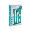 Viners Premium International 18/0 paslanmaz Steel Cutlery Hediye kutusu 16 Adet | Lüks Spoon, Fork, Bıçak Yemek Masa ve Mutfak Kullanımı için Set | Rustproof Gıda Not Düzware