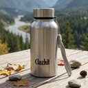 Clazkit paslanmaz Steel Water Şişe, 500 ml - Single-Walled, Spill-Proof, Food Grade Steel | Fridge, Office, School, Travel, Gym, Car (Silver)