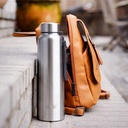 Clazkit Water Şişe Paslanmaz Çelik Spor/Fridge Şişe Leak Kanıt Lid | Single Wall | For Home, Office, Gym, Travelling | hafif | Madonna Free | 1000 ml | Silver)