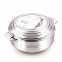 WARMEO Linea Premium, paslanmaz çelik Casseroles | Mutfak için Sıcak Kutuları Kolay | Sıcak Yiyecek, Mağazaya Kolay | Silver | 2000 ml