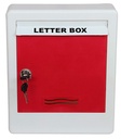 Lepose Plastik Mektupbox 2 Keys (Red and White, 225 X 275 X 95 mm)