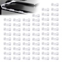 Kendi Yapıştırıcı Kablo Tidy Wire Clips, 40 Adet Kablo Yönetimi Duvar Kablo Clips, Güçlü Viscous Mix Kablo Organizecılar Home, Office, Car, Dekorasyon Hanging, Peri Light, Etc.