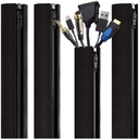 Kablo Yönetim Kolları - 4 kablo Cord Cord Organize - PC Kablo Yönetimi Çözümü - Wires Kol Black