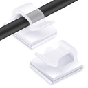 RYCHUI Pack of 60 şeffaf Kablo Sahibi, Açık Kablo Clips, Cable Management Organiser, Self-Adhesive, U-Shape, 5mm Max Çapı