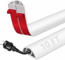 Herrlich Homes 9.9 ft Self Prestige PVC Cord Cover for Floor | Cuttable Soft PVC Floor Cord Hider | Flex | for Home, Office | 9.9 ft