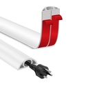 Serplex® PVC Floor Cord Hider, 6.6 ft Flex Self-Adhesive Cable Cover