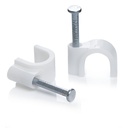 Hi-PLASST (7mm, 100 Paket) Metal Nails ile Kablo Videoları - Ağır Kablolu Hızlıcılar, Cord Organizeler, Yuvarlak Kablo Yönetimi, Hanging Wires, Home & Office Use