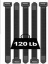 SCHOFIC Cable Zip Ties Heavy Duty 250 MM [Size 10.1 INCH], Ultra Güçlü Plastik [Polyamid] Ties ile Ties [120 Pounds Çekmek, Kumaş Tie 7.2 MM Genişlik (25, BLACK)